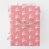 Moderne feestelijke Noordse kerstfeestroze Inpakpapier Vel (In situ)