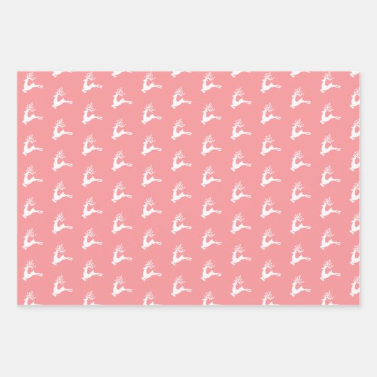 Moderne feestelijke Noordse kerstfeestroze Inpakpapier Vel (Voorkant)