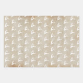 Moderne feestelijke noordse kerstrode kerst inpakpapier vel (Voorkant 3)