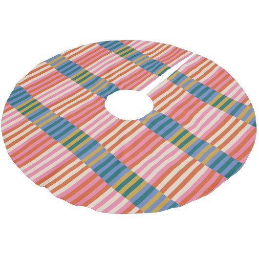 Moderne feestelijke plaid gestreept kerstboom rok (Gekanteld)