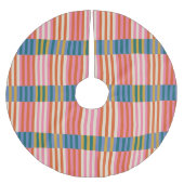 Moderne feestelijke plaid gestreept kerstboom rok (Voorkant)