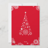 Moderne feestelijke rode kerst stijlvolle familief feestdagenkaart (Achterkant)