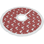 Moderne feestelijke rode kerstbomen en sneeuwvlokk kerstboom rok (Gekanteld)