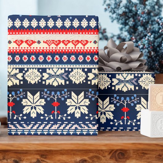 Moderne feestelijke Schattigee roze lelijke kerstt Cadeaupapier