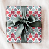 Moderne feestelijke sneeuwvlok kerstvakantie cadeaupapier