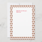 Moderne feestelijke uitnodiging voor kerstfeesteli (Achterkant)