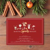 moderne feestelijke vakantie cocktail dinerfeestje feestdagenkaart