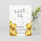 Moderne feestelijke vrijgezellenfeest uitnodiging (Staand voorkant)