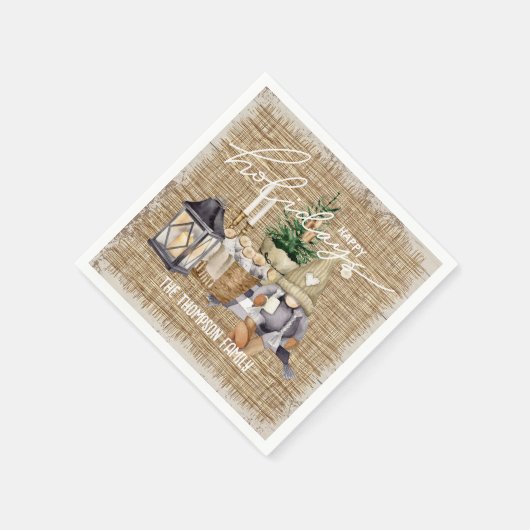 Moderne feestelijke waterverf boerderij Kerst Servet (Hoek)