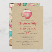 Moderne feestelijke Waterverf Mok kerstfeest Kaart (Voorkant / Achterkant)