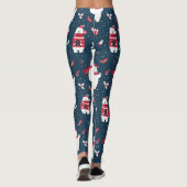 Moderne feestelijke winterpolaire Beren Leggings (Achterkant)