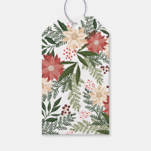 Moderne feestelijke wintertuin Kerstmis Cadeaulabel