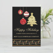 Moderne feestelijke zakelijke Logo QR vakantie Kaa Feestdagenkaart (Staand voorkant)