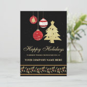 Moderne feestelijke zakelijke Logo vakantie Kaart (Staand voorkant)