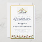 Moderne feestelijke zakelijke Logo vakantie Kaart (Achterkant)