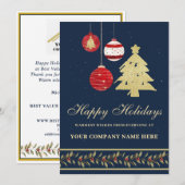 Moderne feestelijke zakelijke Logo vakantie Kaart (Voorkant / Achterkant)