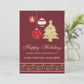 Moderne feestelijke zakelijke Logo vakantie Kaart (Staand voorkant)