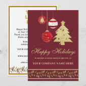 Moderne feestelijke zakelijke Logo vakantie Kaart (Voorkant / Achterkant)