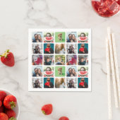 Moderne feestfoto-collagepatroon servet (Insitu)