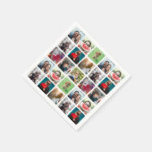 Moderne feestfoto-collagepatroon servet (Hoek)