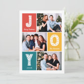 Moderne feestkleuren, prettige kerstfeestdagen 3 F Feestdagenkaart (Staand voorkant)