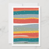 Moderne feestkleuren, prettige kerstfeestdagen 3 F Feestdagenkaart (Achterkant)