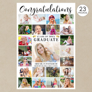 Moderne Felicitaties Afgestudeerde 23 Foto Collage Poster
