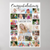 Moderne Felicitaties Afgestudeerde 23 Foto Collage Poster (Voorkant)