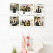 Moderne Felicitaties Afgestudeerde 7 Foto Collage Spandoek (Insitu)