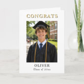 Moderne Felicitaties Afgestudeerde Foto Afstuderen Kaart (Voorkant)