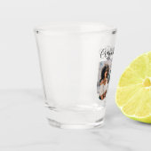 Moderne Felicitaties Afstudeerfoto Afstudeerboog Shot Glas (Links)