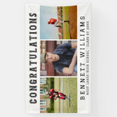 Moderne felicitaties afstudeerfoto-collage spandoek (Verticaal)