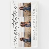 Moderne Felicitaties Afstudeerscript 3 Foto Spandoek (Verticaal)