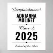 Moderne felicitaties Afstuderen Poster (Voorkant)