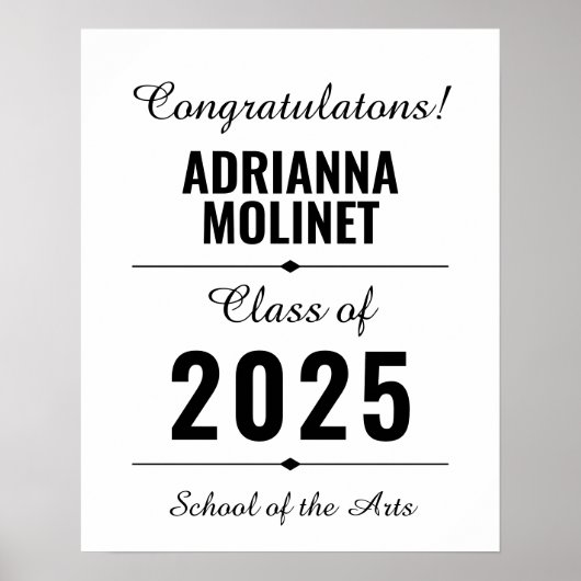 Moderne felicitaties Afstuderen Poster (Voorkant)