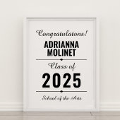 Moderne felicitaties Afstuderen Poster