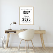 Moderne felicitaties Afstuderen Poster