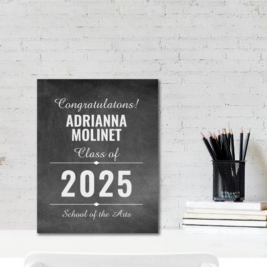 Moderne felicitaties Afstuderen Poster Canvas Afdruk