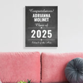 Moderne felicitaties Afstuderen Poster Canvas Afdruk (Insitu (Woonkamer))