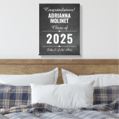 Moderne felicitaties Afstuderen Poster Canvas Afdruk (Insitu (Slaapkamer))