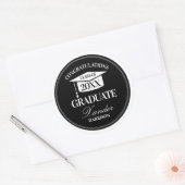 Moderne felicitaties Afstuderen Ronde Sticker (Envelop)
