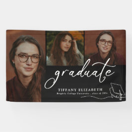 Moderne felicitaties Foto Afstuderen Party Ban Spandoek