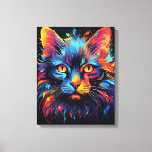 Moderne Feline Artwork Canvas Afdruk (Voorkant)