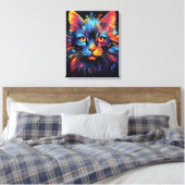 Moderne Feline Artwork Canvas Afdruk (Insitu (Slaapkamer))