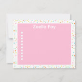 Moderne felle kleuren Confetti Dot Note Kaart Notitiekaartje (Voorkant)