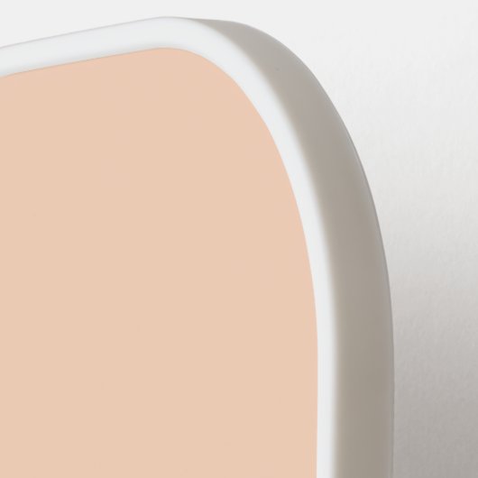 Moderne Feminine Peach Pastel Script Custom Name Pickleball Paddle (Links Detail)