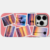 Moderne Feminine Roze Aangepaste Foto Collage Case-Mate iPhone Case (Achterkant (horizontaal))