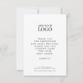 Moderne Feminine Small Business Insert Kaart (Achterkant)