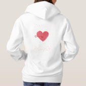 Moderne feministische trendy Schattigee hart Valen Hoodie (Achterkant)