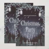 Moderne Festive Gelukkige Kerstfeest Uitnodiging (Voorkant / Achterkant)